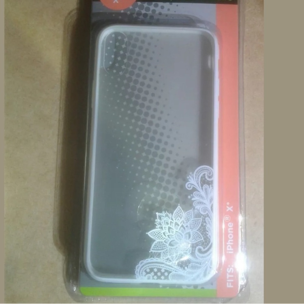 💜iPhone X/XS clear/white phone case